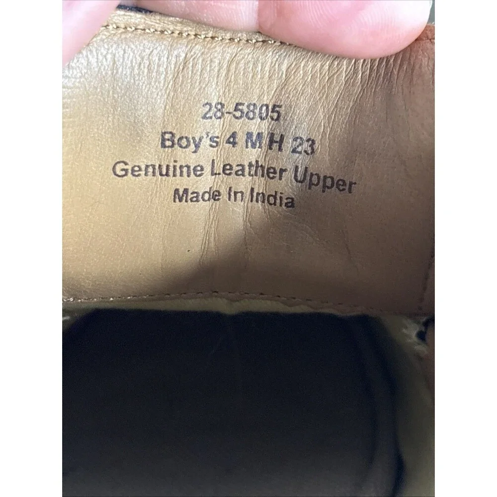 Johnston & Murphy Boys Size 4 Black Conard Dress Shoes EUC